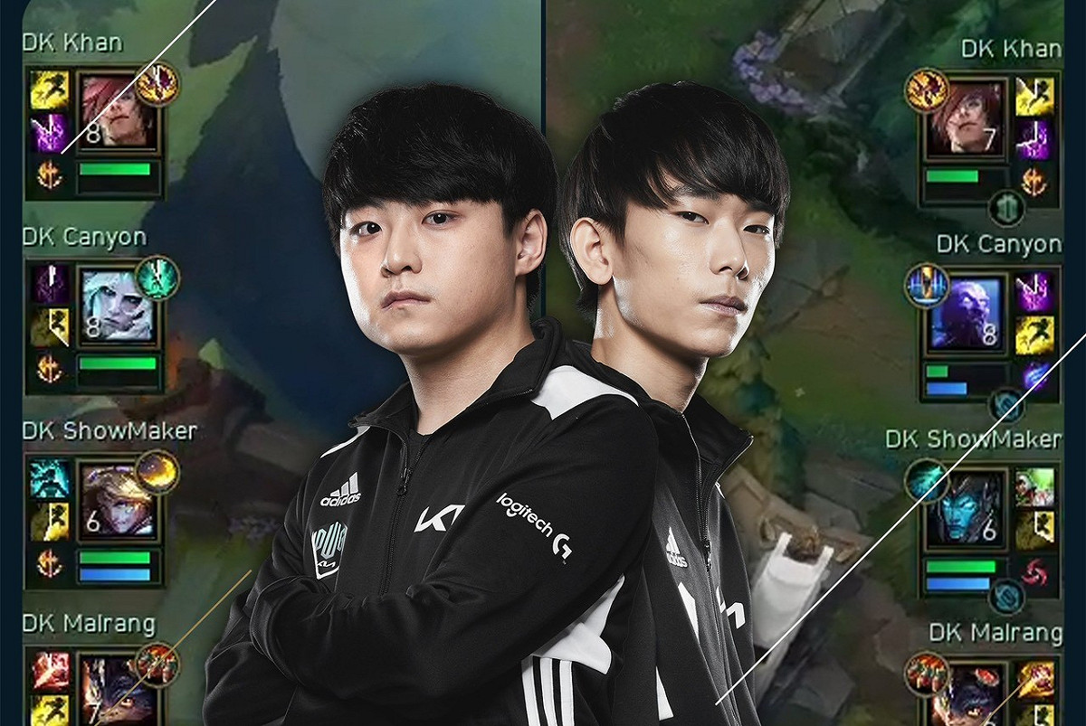 昨日比賽中，打野選手Malrang上場，ShowMaker、Canyon雙雙換路。 圖：翻攝自LoL Esports