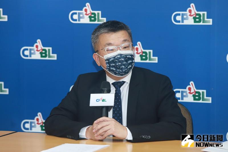 中職會長蔡其昌。 圖／葉政勳攝