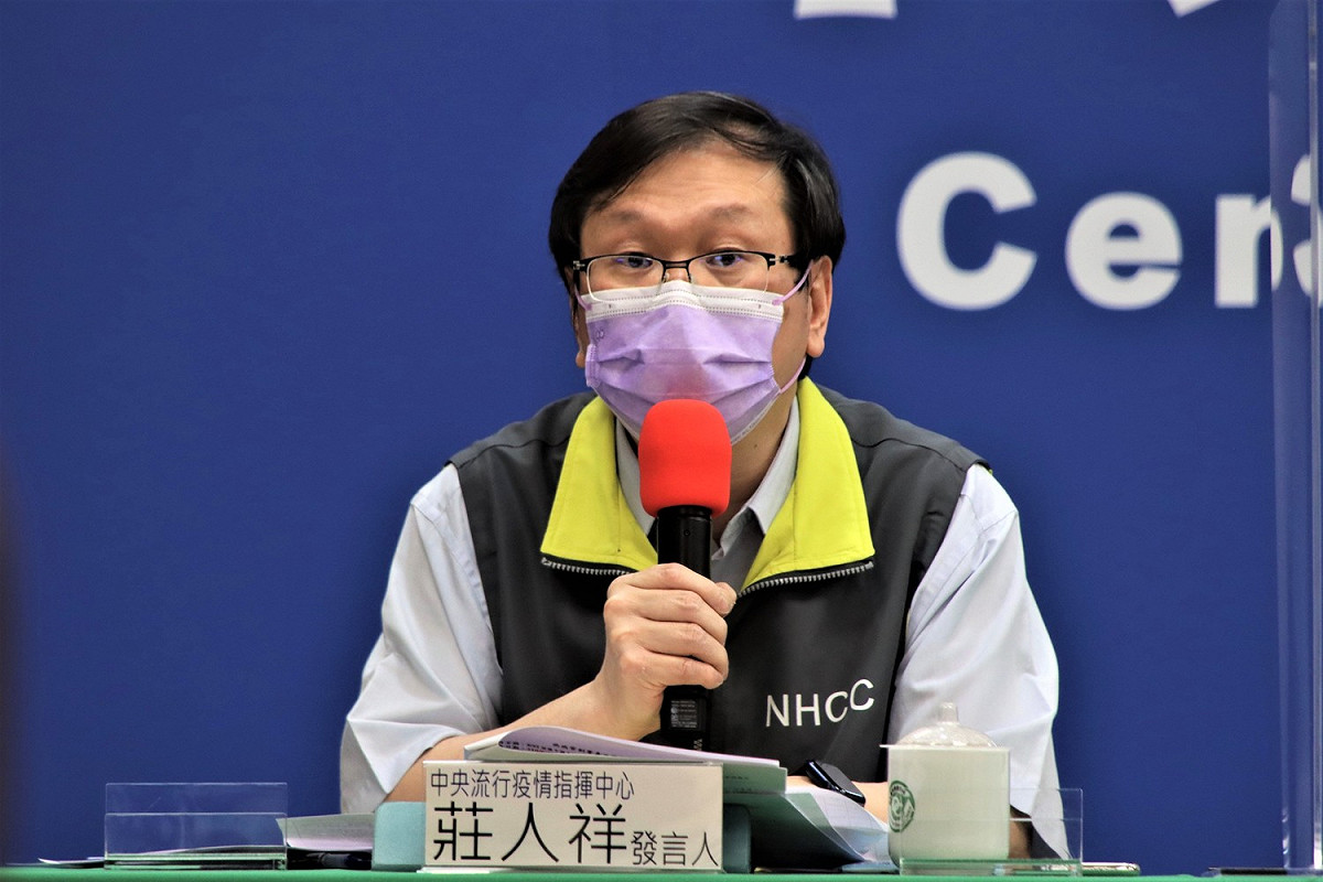 中央流行疫情指揮中心發言人莊人祥。 圖：中央流行疫情指揮中心提供