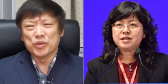 中共黨媒環球時報總編胡錫進、《人民日報》國際部副主任吳綺敏。 圖：翻攝自微博/人民日報