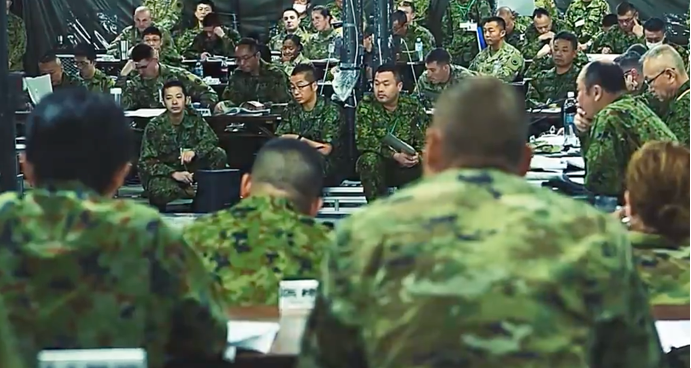 美日「東方之盾」軍事演習於今日正式登場。 圖：擷取自陸上自衛隊推特