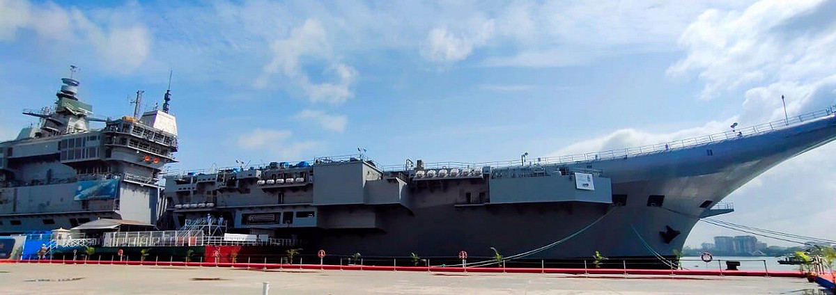 印度國產航空母艦「維克蘭特號」。 圖：翻攝環球網
