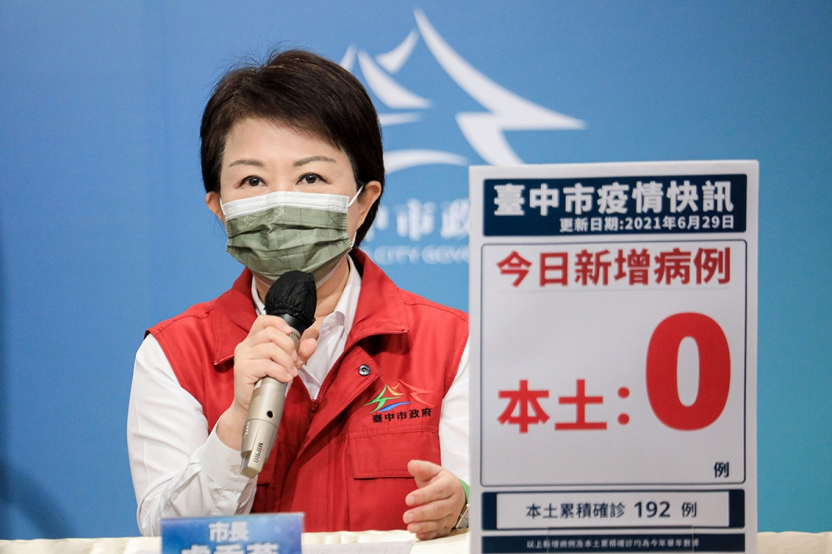 盧市長表示，台灣疫苗嚴重不足，社會防護力還很脆弱，因此即使現在疫情較平緩，但仍不能掉以輕心。 台中市政府/提供