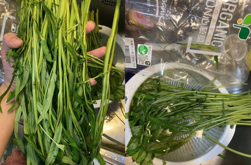 有一名女網友好奇，空心菜該怎麼保存才不發黑發爛，貼文一出，婆媽們也揭開「保鮮撇步」，直呼「放一星期都沒問題」。 圖／翻攝自《Costco好市多 商品經驗老實說》