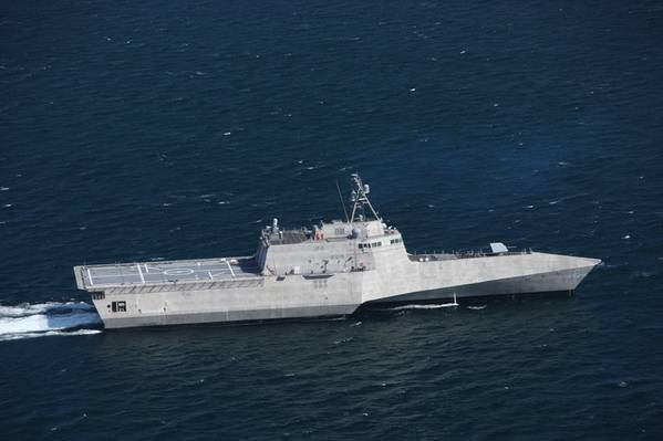 美軍「獨立級」濱海戰鬥艦「杜爾沙號(LCS-16)」。 圖：翻攝Austal-USA造船廠官網