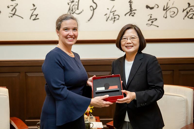 孫曉雅2019年入府會見蔡英文總統。 圖：總統府提供