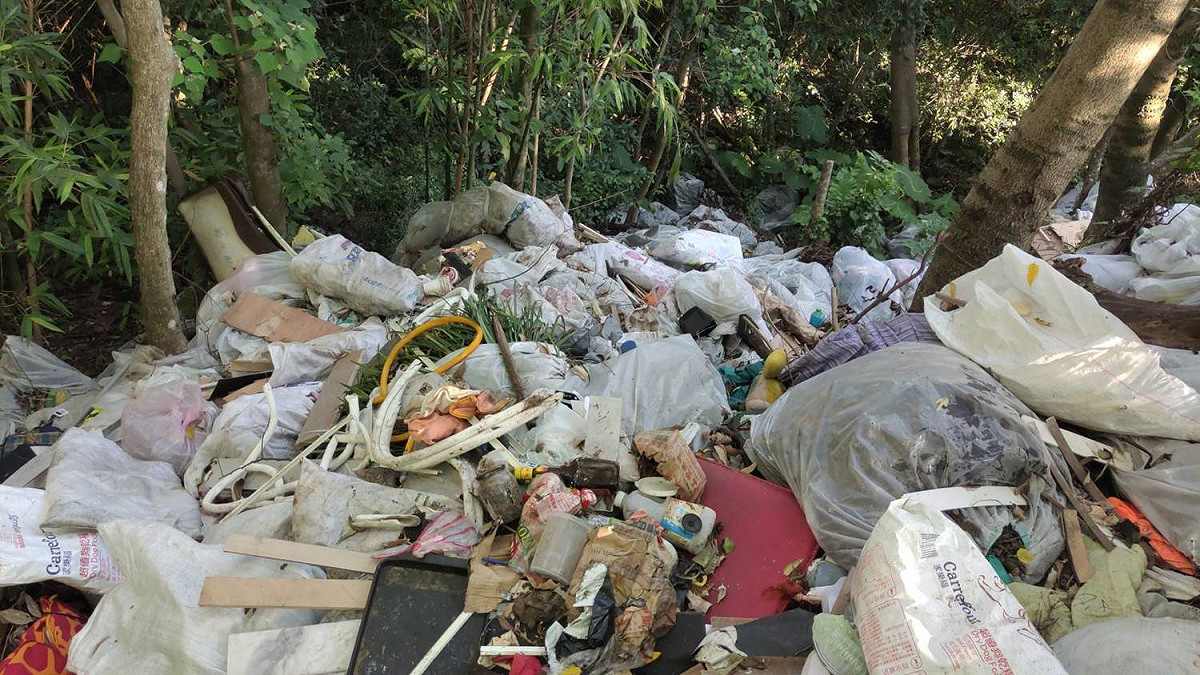 非法棄置廢棄物的數量約有30至40立方公尺 圖：新北市環保局提供