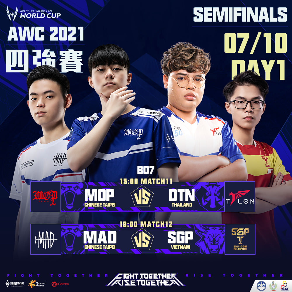 AWC 2021世界盃四強名單出爐，GCS包辦其中兩席。 圖：Garena/提供