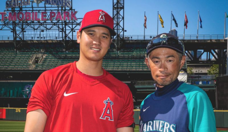 大谷翔平與鈴木一朗合照被翻出。 圖：水手隊推特