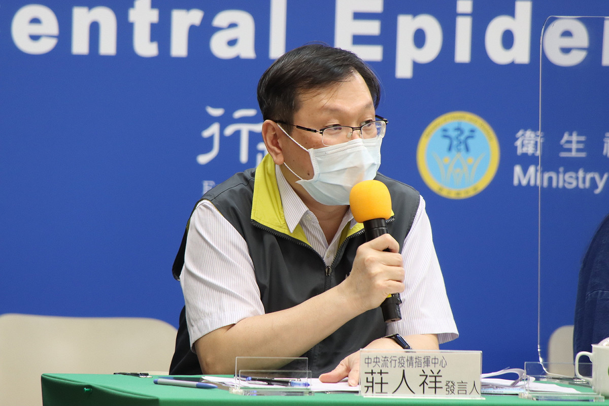 中央流行疫情指揮中心發言人莊人祥。 圖：中央流行疫情指揮中心提供