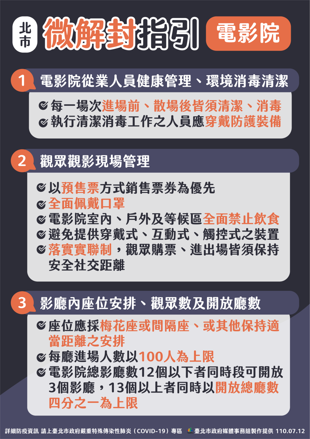 北市電影院微解封。 圖：台北市政府 / 提供
