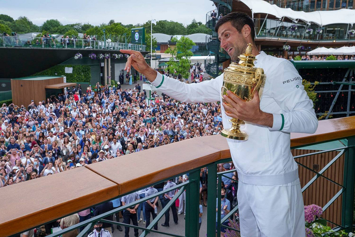 塞爾維亞球王Novak Djokovic。 圖:www.facebook.com/wimbledon