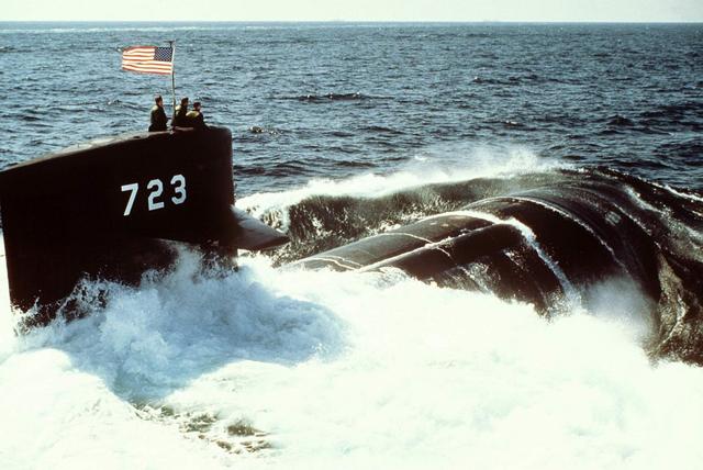 美軍洛杉磯級核動力攻擊潛艦「奧克拉荷馬城號(SSN-723)」 圖：翻攝陸網每日頭條