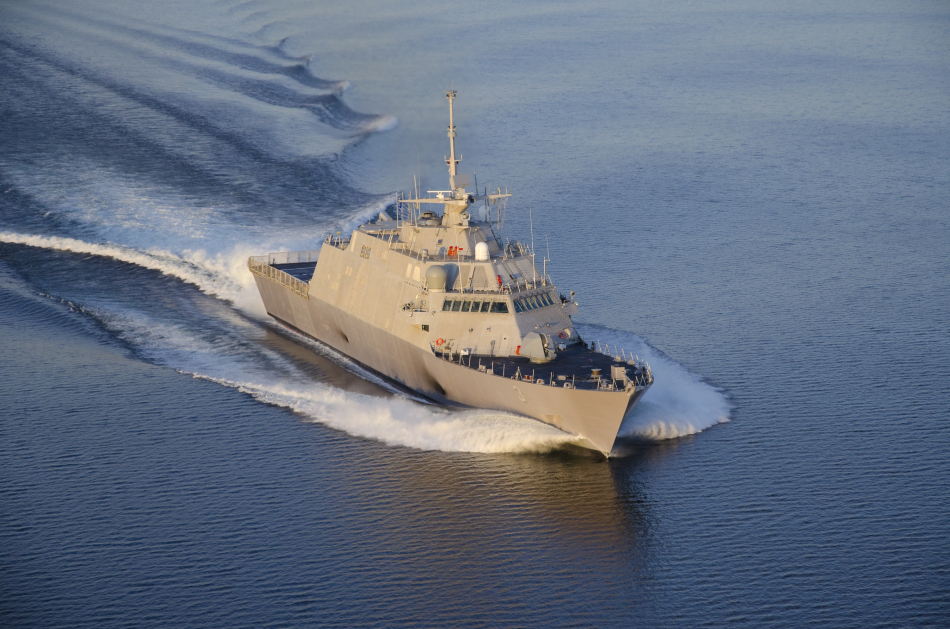 美軍「自由級」濱海戰鬥艦沃斯堡號(LCS-3)。 圖：翻攝新浪網