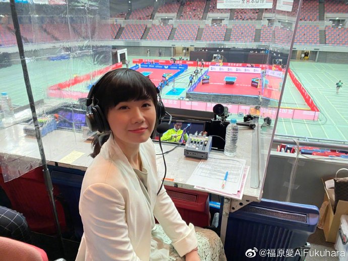 福原愛說，這是第一次以觀眾的立場支持著大家，雖然每位運動員開幕式時都載著口罩，但大家的笑容是遮不住的。 圖：翻攝福原愛微博