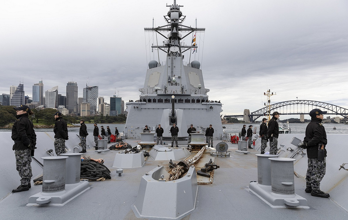 澳洲飛彈驅逐艦「布里斯本號」（HMAS Brisbane）。 圖：翻攝Talisman Sabre推特