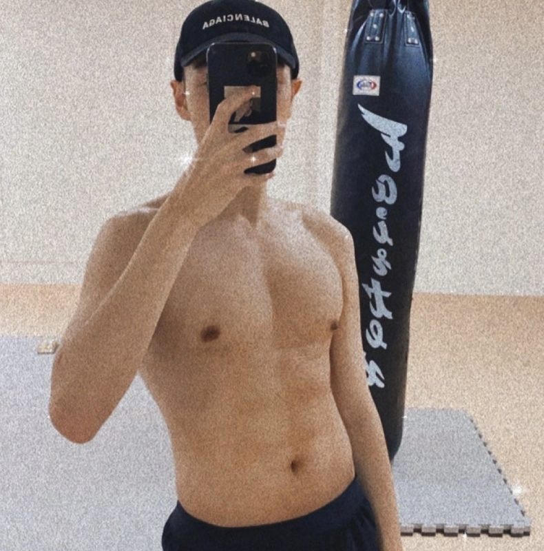 小吳曾經練出肌肉線條。 圖：翻攝IG／小吳