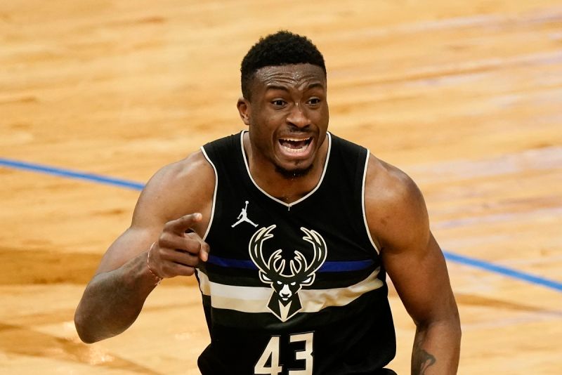 公鹿「字母哥」Giannis Antetokounmpo的親哥哥Thanasis Antetokounmpo。 圖／美聯社／達志影像