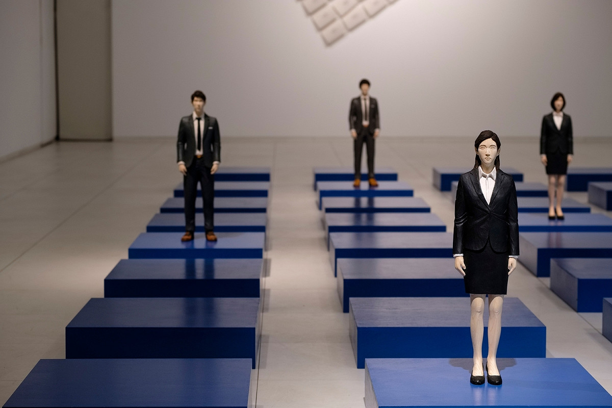 作品之一。耿傑生-「合群系列III」-1。 三義木雕博物館/提供