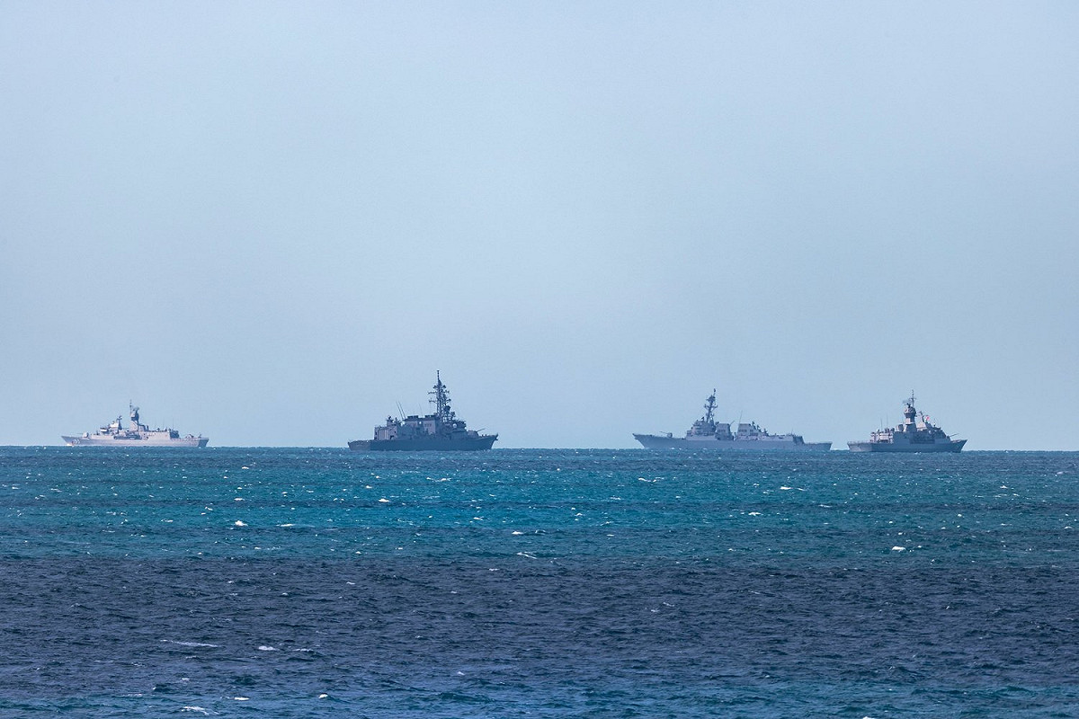 美日等多國進行海上聯合軍演。國為2021年「護身軍刀」軍演。 圖：翻攝Talisman Sabre推特（資料照片）