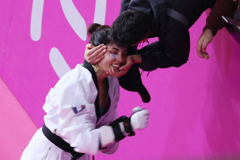 智利跆拳道女將Fernanda Aguirre。 圖：美聯社／達志影像／提供