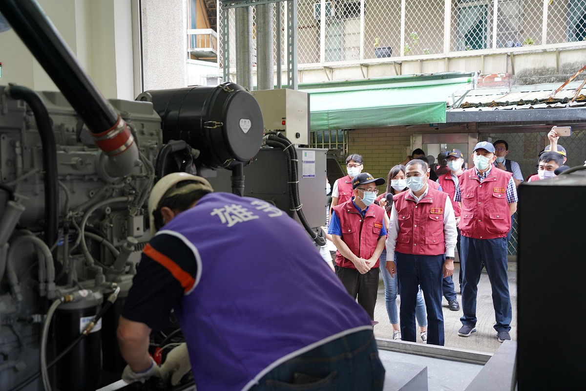 侯友宜視察抽水站 圖：新北市水利局提供
