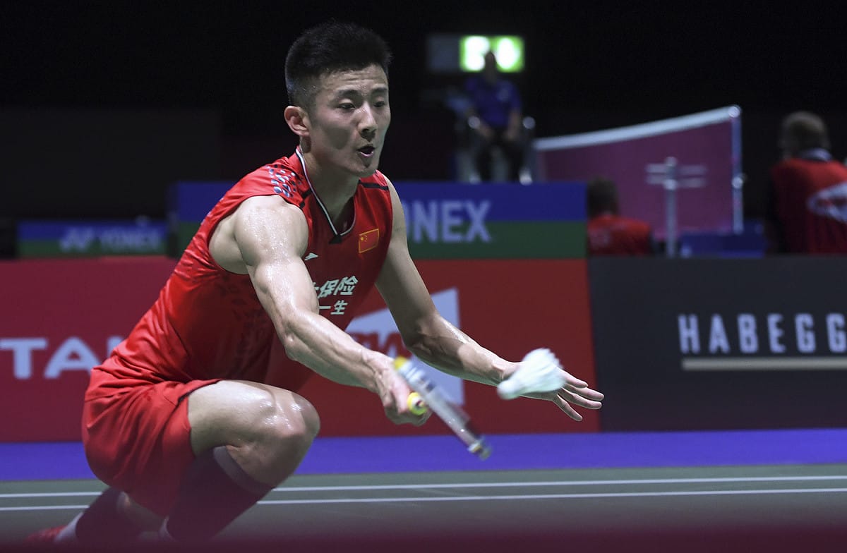中國羽球代表隊選手諶龍。 圖：截自新華社