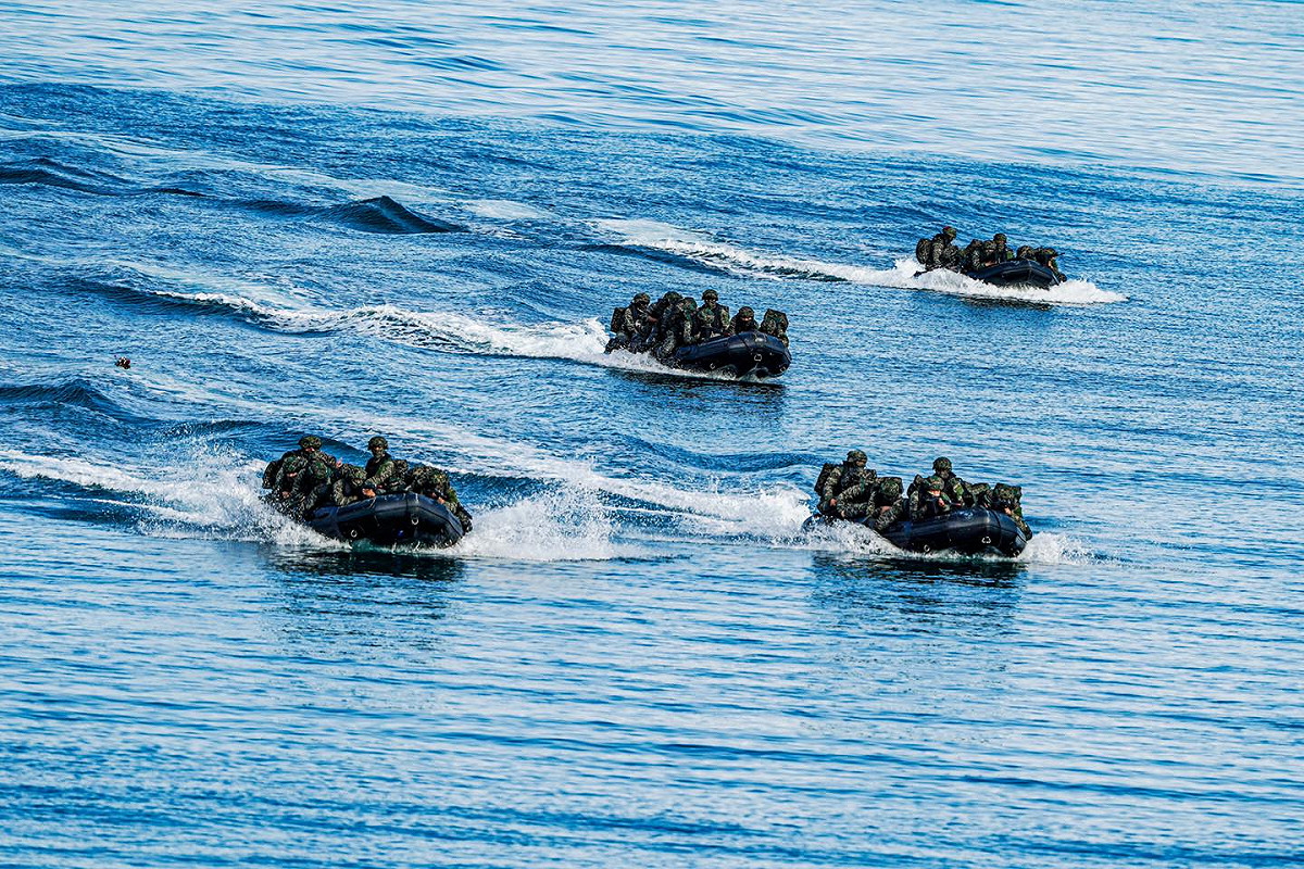 海軍陸戰隊登陸突擊艇。 圖：翻攝中華民國海軍臉書
