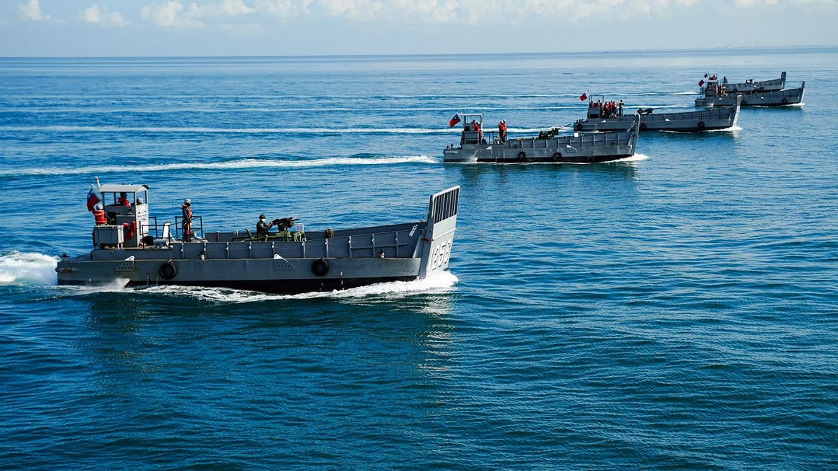 海軍機械化登陸艇。 圖：翻攝中華民國海軍臉書