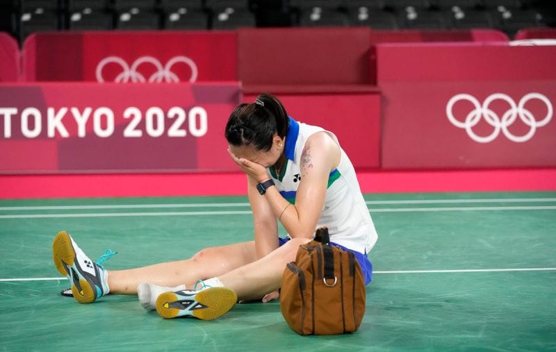 美國女將張蓓雯因傷退賽。 圖：美聯社／達志影像／提供