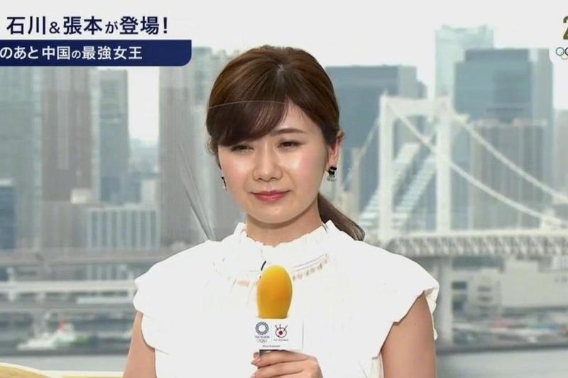 福原愛於26日在富士電視台復出擔任桌球賽球評。 圖：翻攝自推特