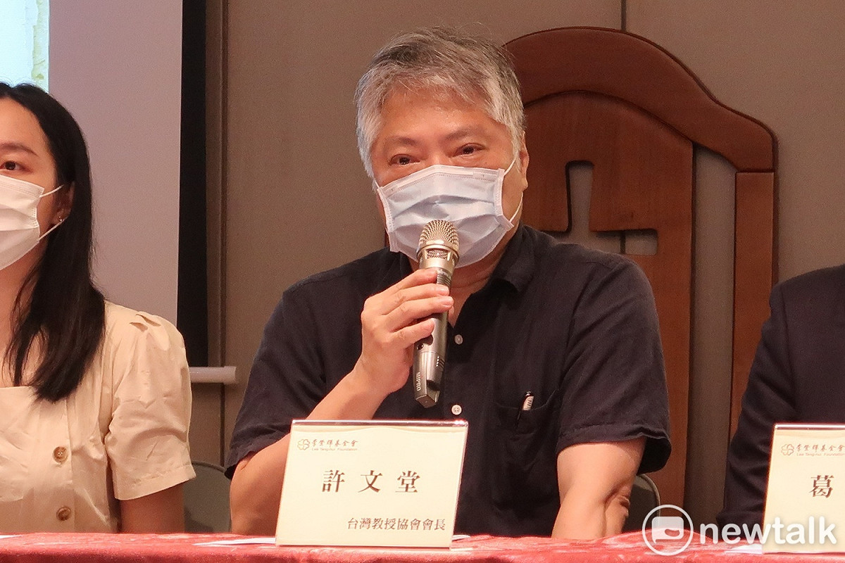 台灣教授協會會長許文堂 圖：林朝億/攝