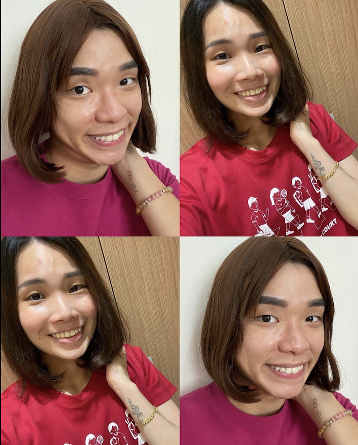 網紅「八弟」日前發出一張模仿戴資穎的自拍照 圖：翻攝IG/蕭志瑋