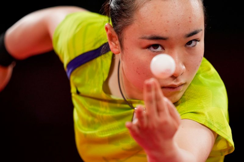 日本桌球女將伊藤美藤遭中國小魔王孫穎莎直落四淘汰，擔任球評的福原愛也表示驚訝。 圖：美聯社／達志影像／提供