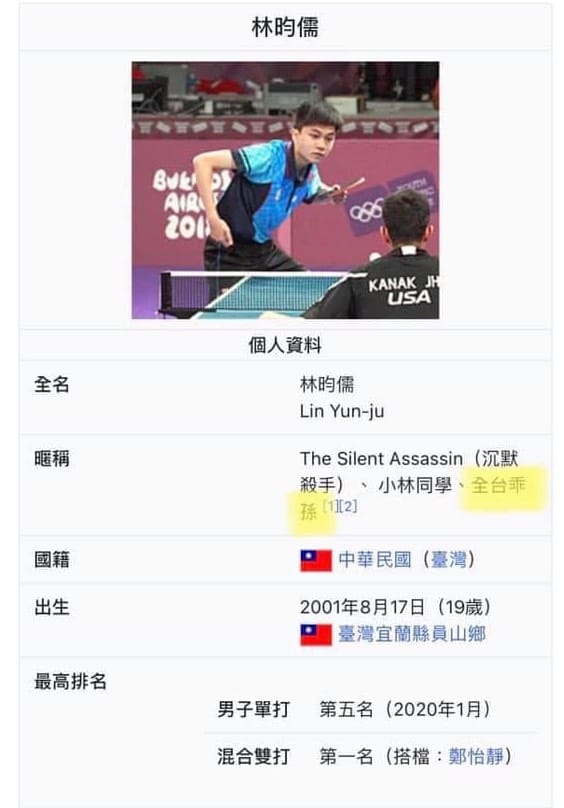 網友笑稱林昀儒是「全台乖孫」。 圖：翻攝自維基百科