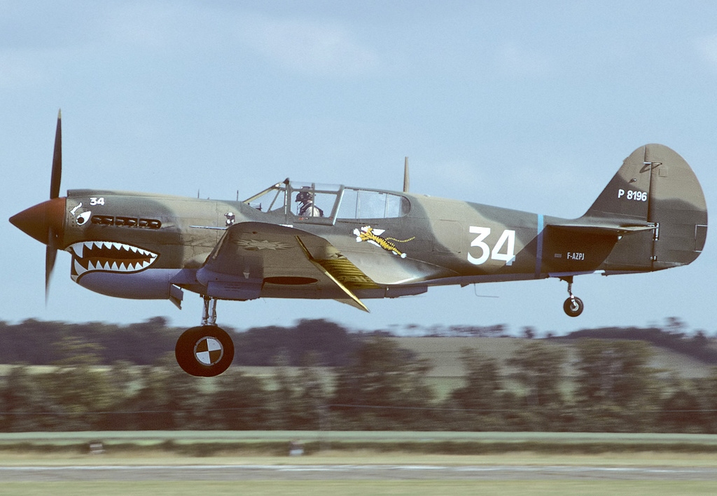 飛虎隊P-40戰鬥機。(資料照) 圖：翻攝維基百科/GFDL 1.2
