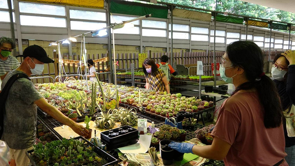 臺北市建國假日花市取消攤商營業數降載限制，營業範圍自仁愛路至信義路口。 圖：台北市產業發展局提供