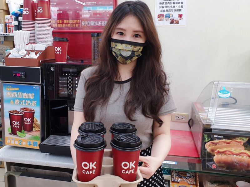 即日起至8月2日，於OKmall雲端商城推出大杯莊園級美式及拿鐵買10杯打5折（半價），再送會員點數2020點。 圖：業者提供