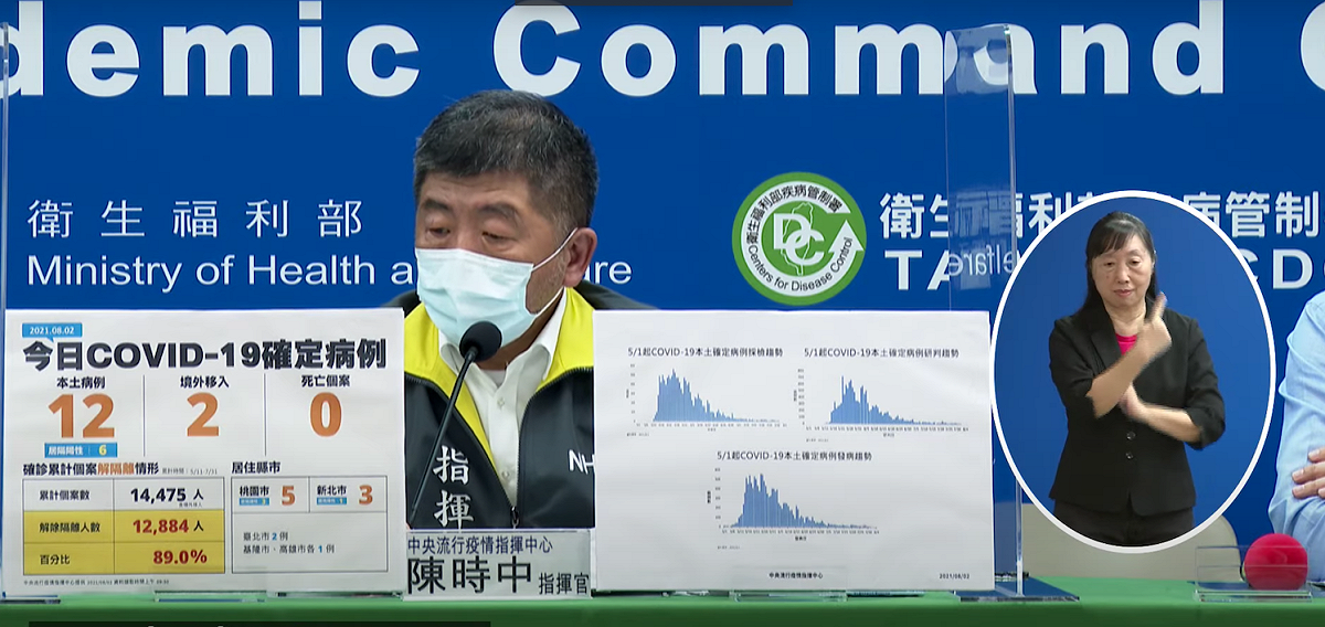 指揮中心指揮官陳時中 圖：翻攝自指揮中心直播畫面