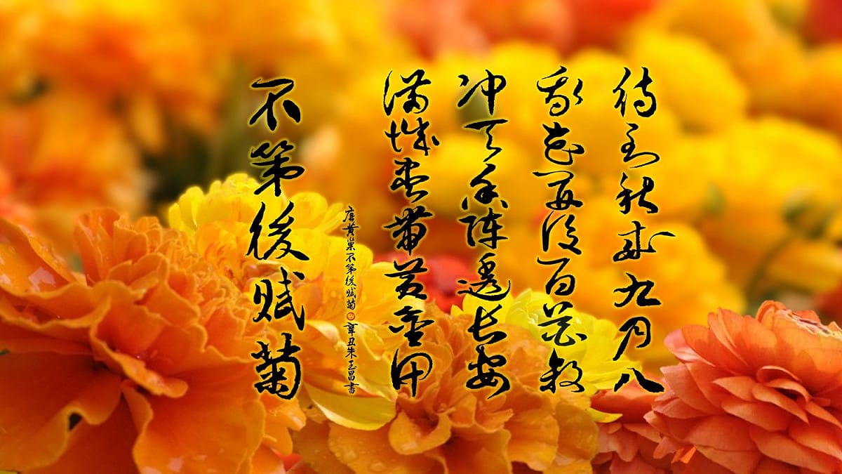 黃巢〈不第後賦菊〉詩。 圖：朱玉昌 /  提供