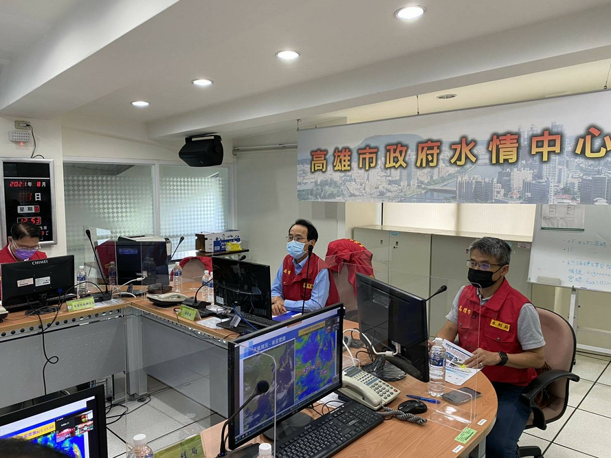 高市0730豪雨應變中心解除三級開設。 圖：高市水利局提供