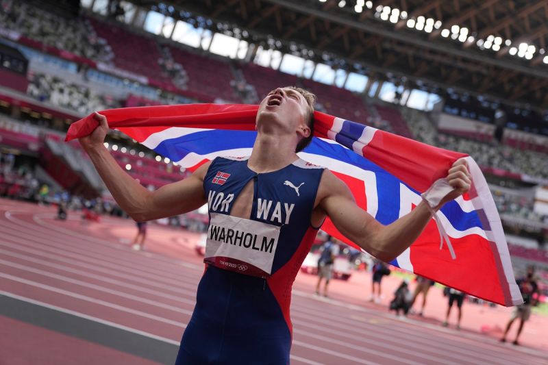 挪威跨欄名將Karsten Warholm。 圖／美聯社／達志影像