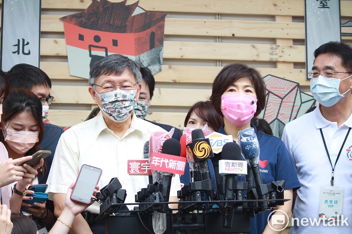 台北市長柯文哲、台東縣長饒慶鈴。 圖：周煊惠 / 攝