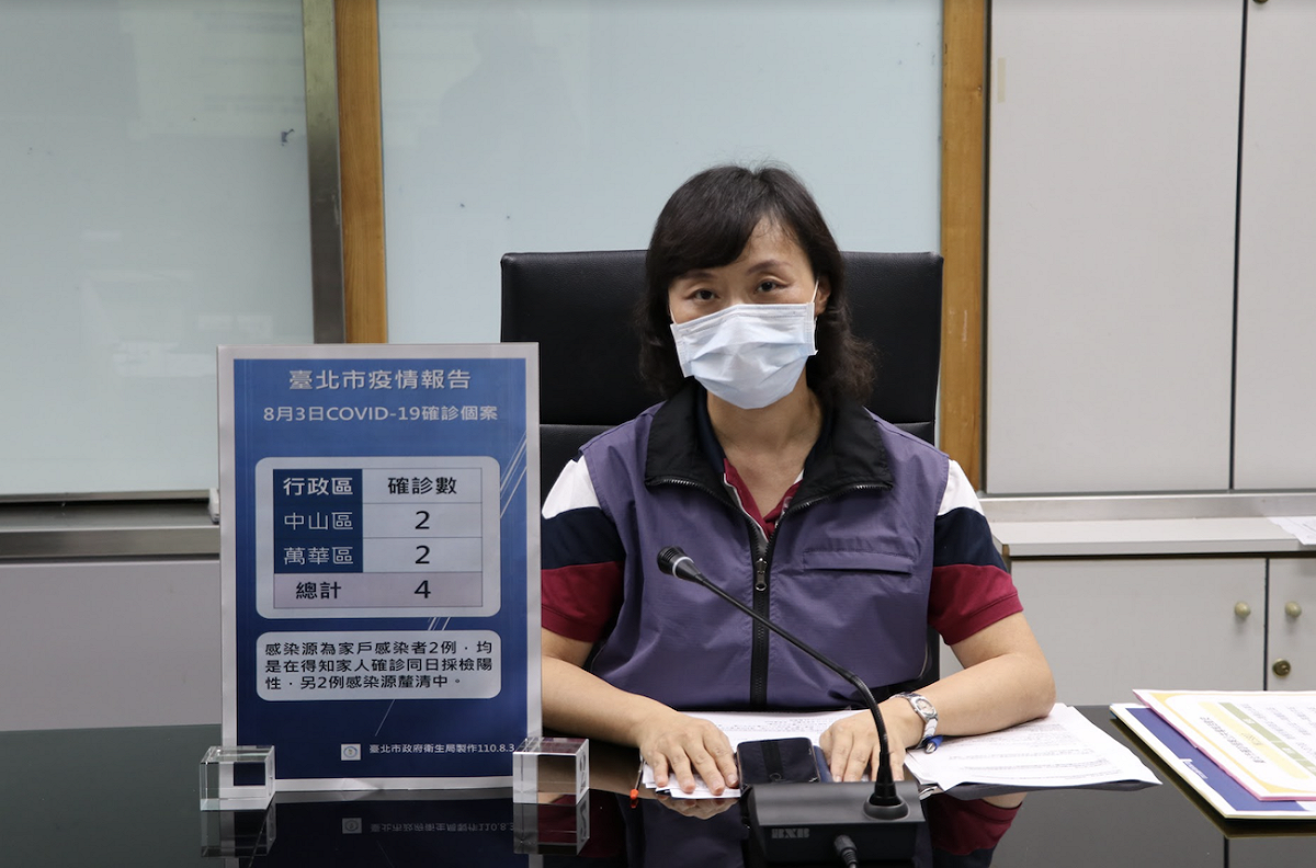 台北市衛生局公布今北市確診者分佈行政區。 圖：台北市衛生局 / 提供