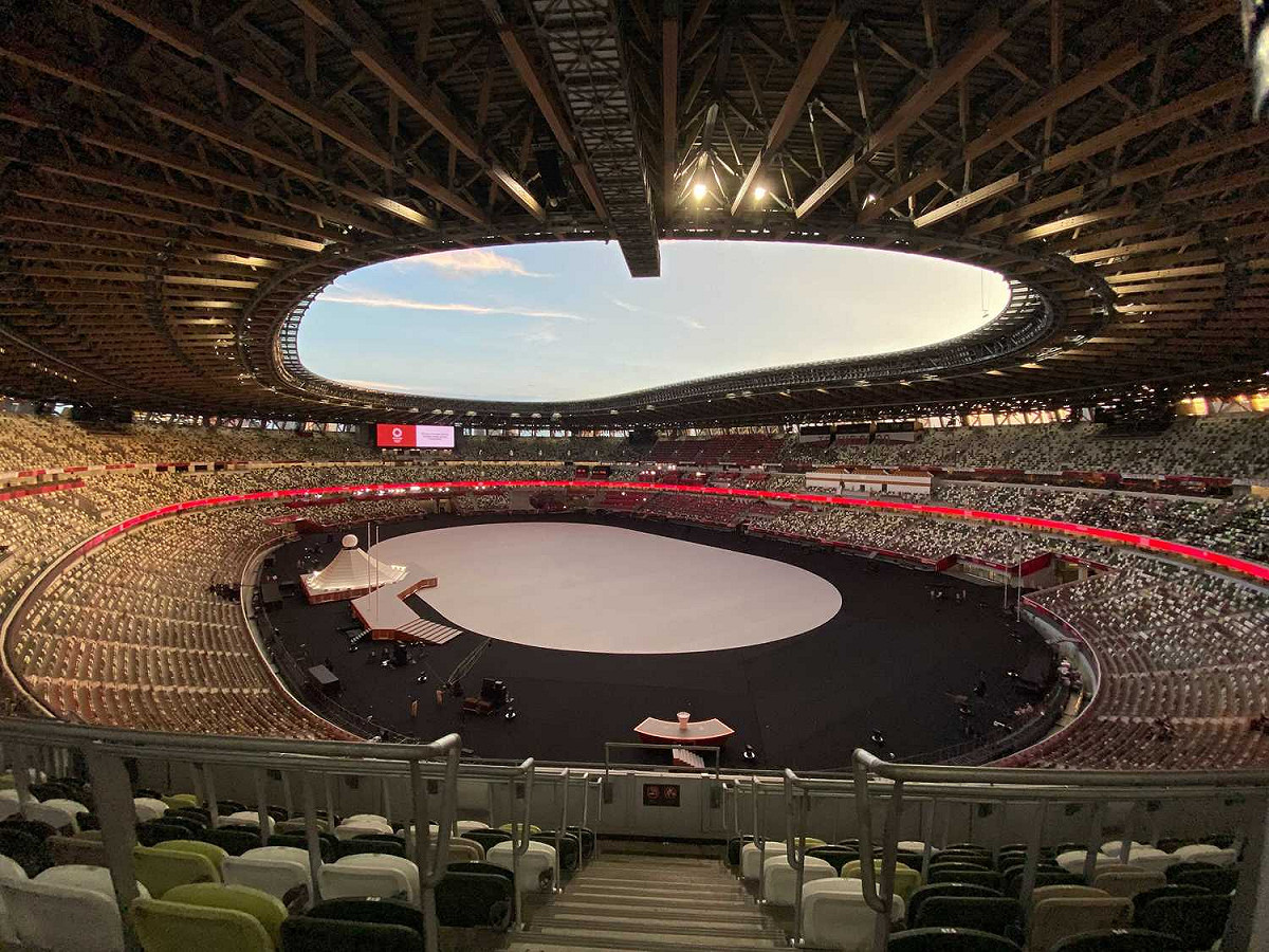 本屆東京奧運開幕時觀眾無法入場 圖：翻攝自Ｏlympics推特