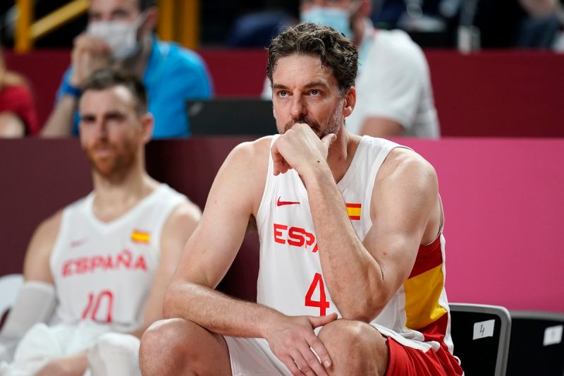 Pau Gasol告別西班牙國家隊。 圖：美聯社／達志影像／提供