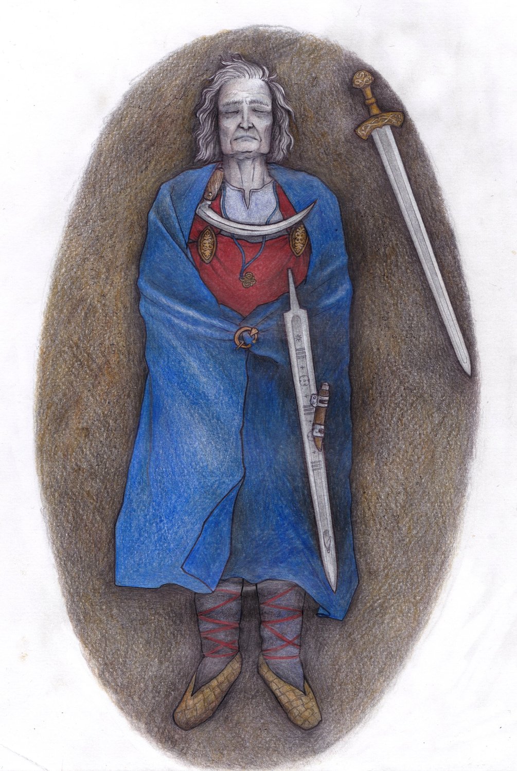芬蘭哈圖拉出土的千年古墓死者穿著女戰士服，卻有男性用劍陪葬，引起學者好奇，進行DNA測試發現他可能是雙性人。 圖：翻攝自PHYS.ORG/Veronika Paschenko