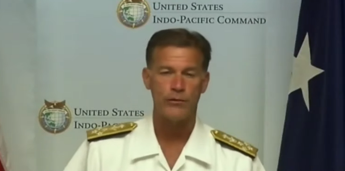 美國印太司令部司令海軍上將約翰∙阿奎利諾（John Aquilino）。 圖: 翻攝自Youtube/2021 Aspen Security Forum
