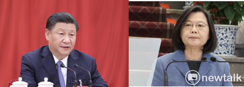 左為習近平，右為蔡英文。