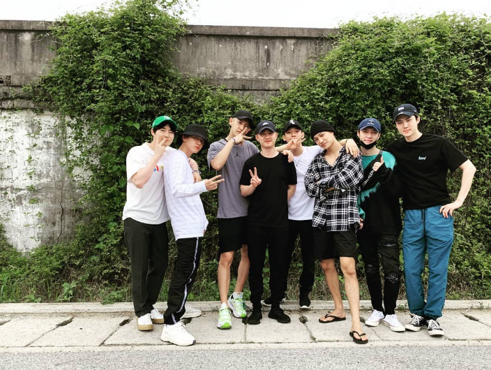 EXO全員進行居家隔離，等待檢驗結果。 圖：翻攝自IG/real__pcy